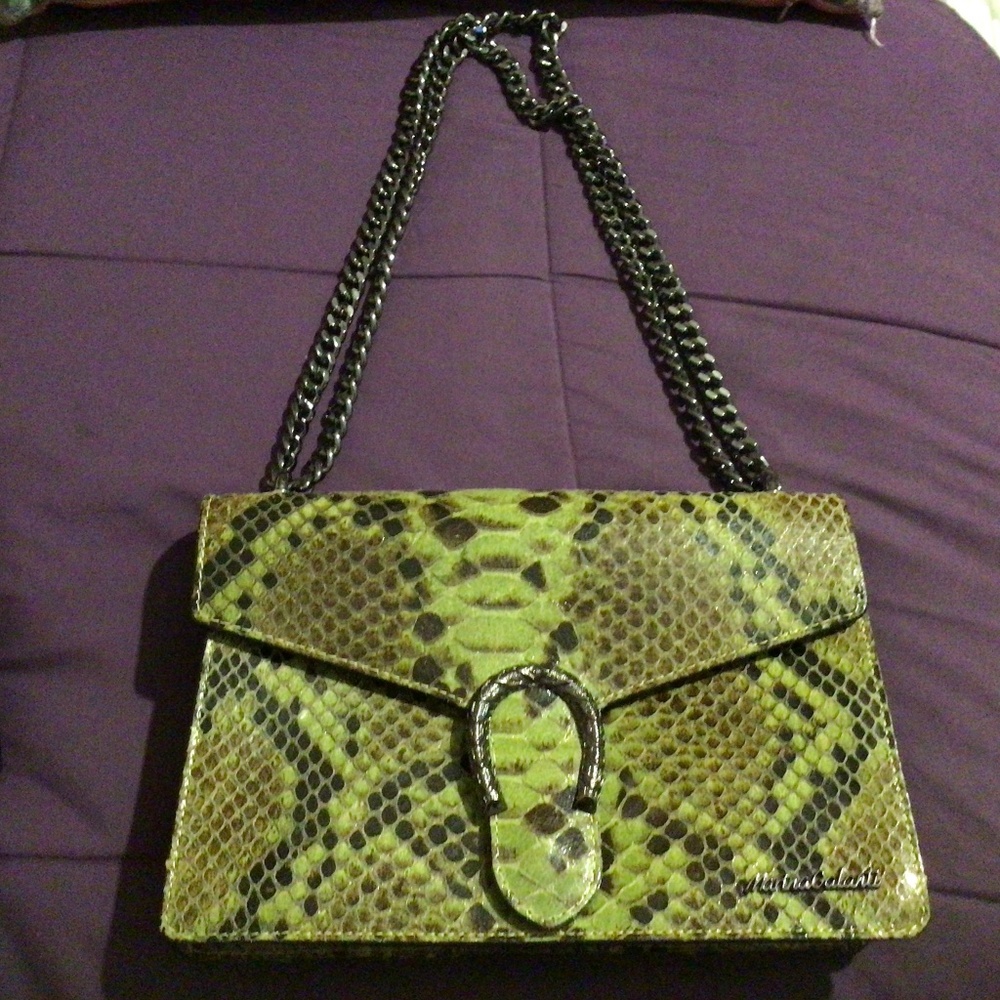 NWOT Croc Print Marina Galanti Hand bag